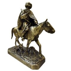 Бронзовая статуэтка «Черкес курящий трубку» в подарок коллекционеру