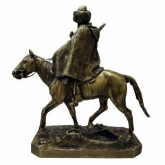 Бронзовая статуэтка «Черкес курящий трубку» в подарок коллекционеру