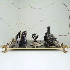 Дизайнерский набор посуды «ДРАКОН» с графином и стаканами в подарок мужчине