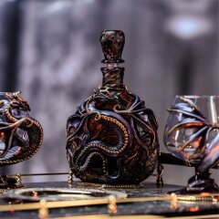 Дизайнерский набор посуды «ДРАКОН» с графином и стаканами в подарок мужчине