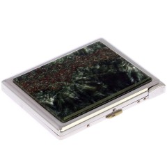 Портсигар металлический на 10 сигарет «Серафинит» с зажигалкой в подарок другу