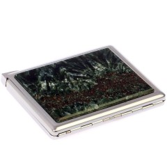 Портсигар металлический на 10 сигарет «Серафинит» с зажигалкой в подарок другу