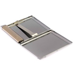 Портсигар металлический на 10 сигарет «Серафинит» с зажигалкой в подарок другу