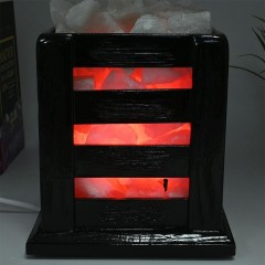 Настольный светильник из каменной соли «Торшер» красного свечения