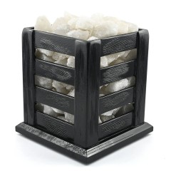 Настольный светильник из каменной соли «Торшер» красного свечения