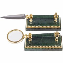 Настольный набор «Георгий Победоносец» (нефрит)