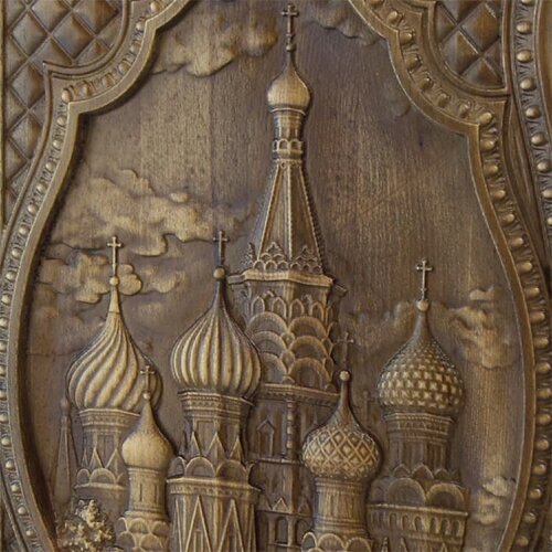 Деревянные нарды «Покровский собор» (бук)