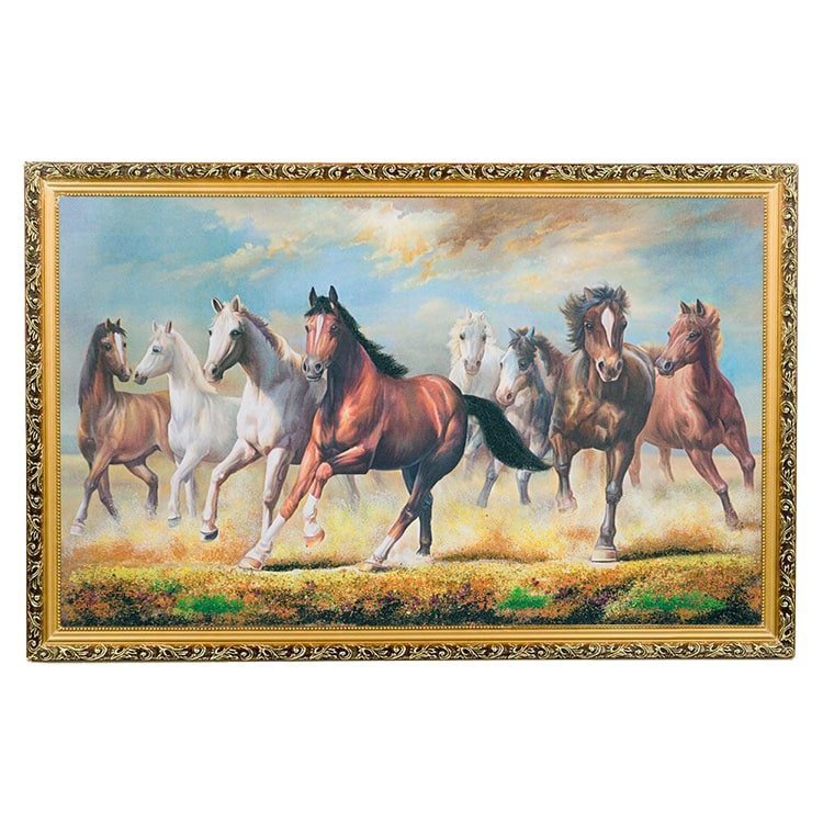 Репродукция картины «Побег лошадей»