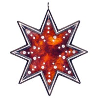 Ёлочное украшение «Звезда» из янтаря