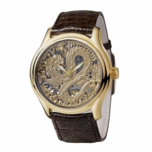 Мужские золотые часы «DRAGON» (жёлтое золото)