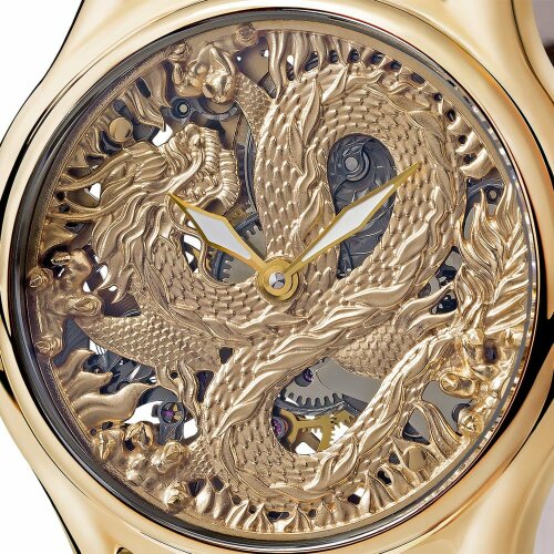 Мужские золотые часы «DRAGON» (жёлтое золото)