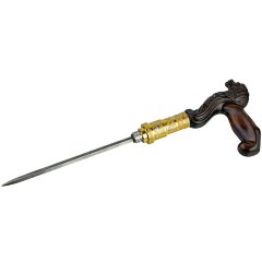 Резная трость ручной работы «Лев африканский» с клинком