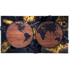 Большое декоративное панно «Янтарная Галактика» из натурального янтаря