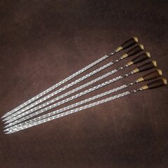 Оригинальные шампуры «Герб Казахстана» с деревянной рукоятью