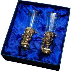 Рюмки лафитники для водки «Самогонщики» с фигурками