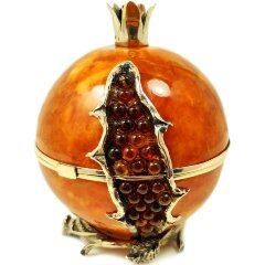 Янтарная шкатулка «Гранат» — оригинальный подарок женщине