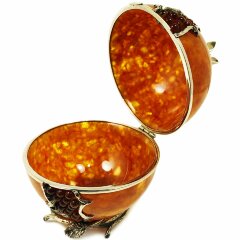 Янтарная шкатулка «Гранат» — оригинальный подарок женщине