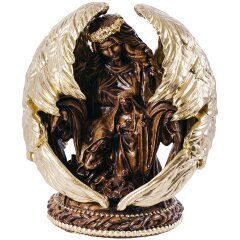 Новогодний сувенир «Рождественский ангел» из массива дерева в подарок девушке