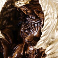 Новогодний сувенир «Рождественский ангел» из массива дерева в подарок девушке