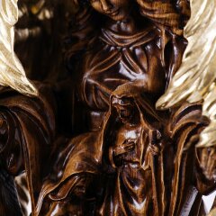 Новогодний сувенир «Рождественский ангел» из массива дерева в подарок девушке