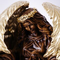 Новогодний сувенир «Рождественский ангел» из массива дерева в подарок девушке