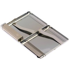 Портсигар карманный на 20 сигарет «Зелёный апатит» с зажигалкой в подарок дедушке