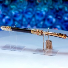 Коллекционный нож «Восточный принц» (стабилизированная карельская берёза, инкрустированные ножны)