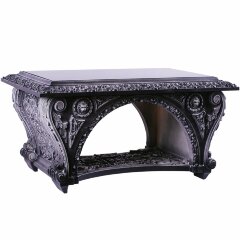 Журнальный столик «Чайный» резной из массива дерева