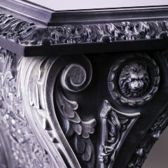 Журнальный столик «Чайный» резной из массива дерева