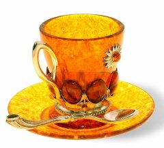 Кофейная чашка «Солнышко» из янтаря