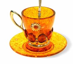 Кофейная чашка «Солнышко» из янтаря