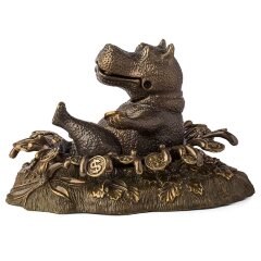 Бронзовая копилка «Бегемот»