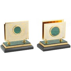 Настольный набор «Георгий Победоносец» (малахит)