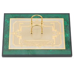 Настольный набор «Георгий Победоносец» (малахит)