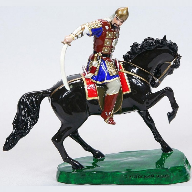 Сувенирная фигурка «Татарский воин на коне» из искусственного камня