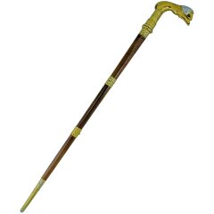 Подарочная трость «Лев» с клинком и позолоченной рукоятью