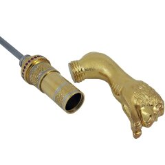 Подарочная трость «Лев» с клинком и позолоченной рукоятью