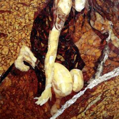 Большое декоративное панно «Похищение Европы» из натурального балтийского янтаря