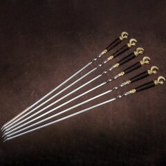 Подарочные шампуры «Полумесяц» с деревянной рукоятью