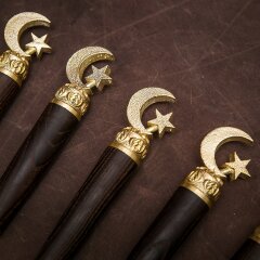 Подарочные шампуры «Полумесяц» с деревянной рукоятью