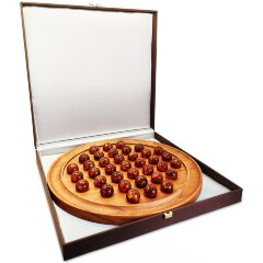 Настольная игра «SOLITAIRE» из янтаря в подарочном футляре