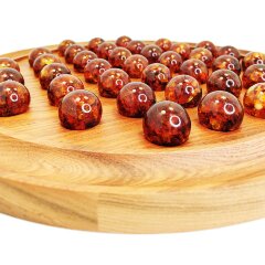 Настольная игра «SOLITAIRE» из янтаря в подарочном футляре