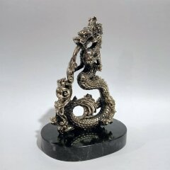 Бронзовая статуэтка «Дракон Восточный» в подарок коллекционеру