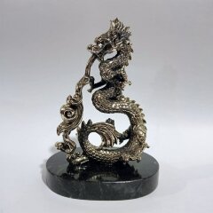 Бронзовая статуэтка «Дракон Восточный» в подарок коллекционеру