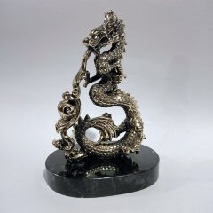 Бронзовая статуэтка «Дракон Восточный» в подарок коллекционеру