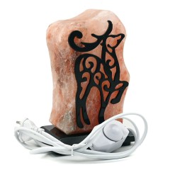 Настольный светильник из каменной соли «Олень» белого свечения