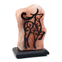 Настольный светильник из каменной соли «Олень» белого свечения