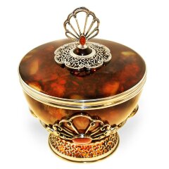 Подарочная сахарница «Императорская» из янтаря