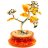 Денежное дерево из янтаря «Цветущая сакура» с жемчугом