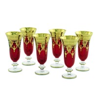 Хрустальные бокалы для шампанского «DINASTIA ROSSO»